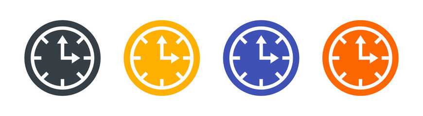 Poster - Clock icon design. Classic wall clock icon in graphic design.