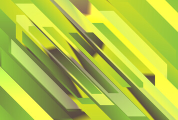 Wall Mural - Green Yellow and Brown Diagonal Shapes Background Vector