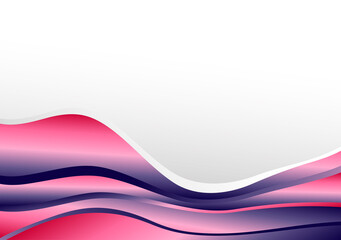 Wall Mural - Pink and Blue Wave Background with Copy Space for Your Text