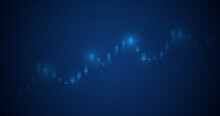 Stock Market Candlestick Chart. Business Stock Market Background