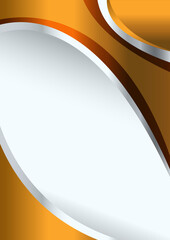 Wall Mural - Abstract Orange Business Wave Presentation Image