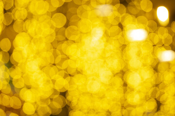 Sticker - Blurred yellow bokeh background for Christmas