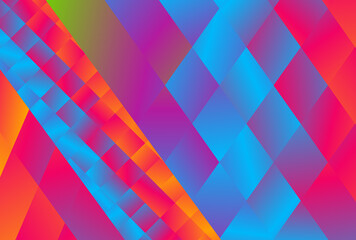 Wall Mural - Pink Blue and Orange Abstract Graphic Background