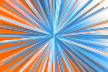 Wall Mural - Blue and Orange Burst Background