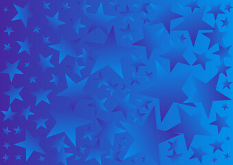 Canvas Print - Abstract Blue Gradient Star Background Vector