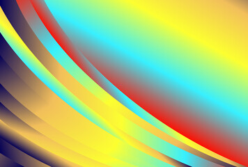 Wall Mural - Abstract Red Yellow and Blue Gradient Curved Background