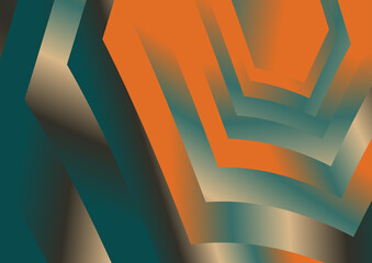 Wall Mural - Abstract Blue Orange and Brown Gradient Background