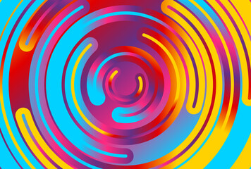 Wall Mural - Pink Blue and Orange Abstract Graphic Background Vector Image