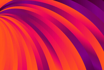 Wall Mural - Abstract Pink and Orange Curved Stripes Gradient Background Vector Image