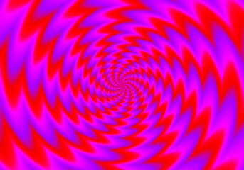 Wall Mural - red spirals. spin illusion.