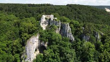 Beautiful Nature Landscapes With The Rocks Of Rusenschloss Beautiful Nature Landscapes With The Rocks Of Rusenschloss. Aerial View.