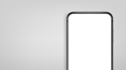 Poster - Modern smartphone with blank screen. Vector mockup