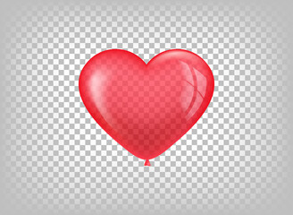 Aufkleber - Love symbol. Air balloon 3d vector illustration
