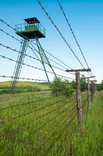 The Iron Curtain At Czech - Austrian Borders, South Moravia. The Iron Curtain Trail. The EuroVelo 13