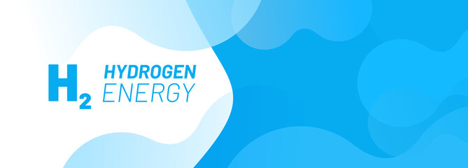 Wall Mural - abstract blue background for website banner in bright blue with white space for text. floating round