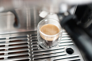 Sticker - Beautiful shot of a coffee made with an espresso coffee machine