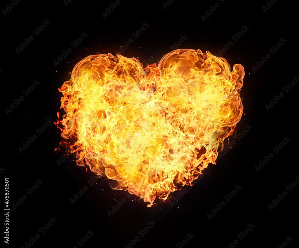 Heart Fire Flame Sparks Hot Explosion Burn Love Romance Hell Heat ...