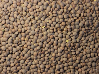 Sticker - Closeup shot of piled lentils seeds