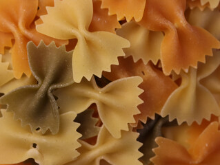 Poster - Closeup shot of raw ribbon pasta