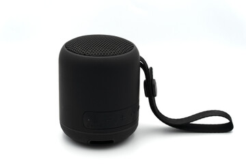 black wiress speaker in isolated white background