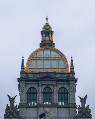 Sticker - Scenic shot of the rooftop of the National Museum in Prague, Czech Republic