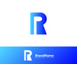 RP letter logo template, design a combination of the letters R and P into one unique and simple logo. logo for brand, initials, symbol, company. vector illustration