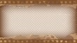 © A_Y_N - Old brown cinematic frame on a transparent background. Scratched vintage video or photo tape. 3d realistic screen in retro style with grunge pattern. Antique slide template. Vector card illustration