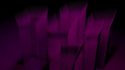 Aufkleber - Abstract building silhouettes built from sand on a black background. Design. Rectangular shaped abstract pillars of tiny particles.