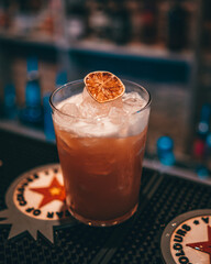 Canvas Print - Vertical shot of a glass of cocktai