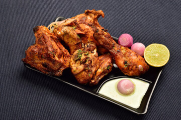 Wall Mural - Barbeque Chicken in Plate, Tandoori Chicken