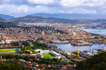 City of La Spezia in Italy - panoramic view - travel photography