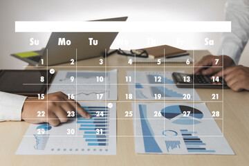 Poster - Agenda Activity Information Calendar Events and Meeting Appointment.