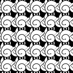 seamless pattern of cute monster cartoon