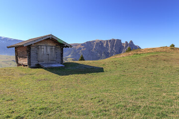 Poster - Closeup shot of a hut in a mountain