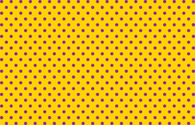Seamless Polka Dots Pattern Purple Yellow Lime. Violet And Green Repeating Background With Polka Dots. Polka Dot Fabric.