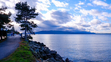 Waterfront park in Bellingham, Washington, in December