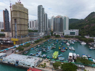 Fototapete - Hong Kong seaside district