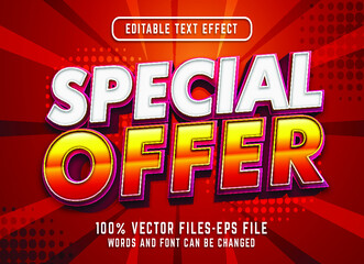 Poster - 3d sale text effect. editable text effect with cartoon style premium vectors