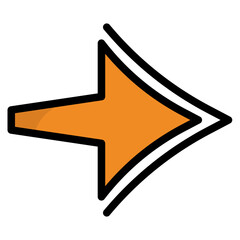 Sticker - forward line icon