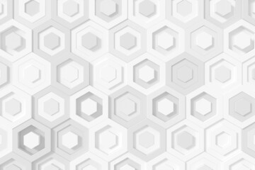 Wall Mural - modern wall design. abstract background of hexgon. 3d rendering.