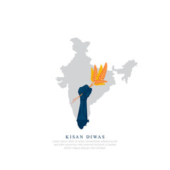 kisan diwas- vector illustration of kisan diwas