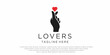 Korean Finger Heart I Love You logo Vector illustration. Korean symbol hand heart, love hand gesture