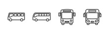 Bus Icons Set. Bus Sign And Symbol