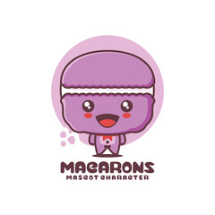 Wall Mural - vector macarons cartoon mascot, suitable for, logos, prints, labels, stickers, etc