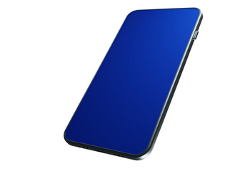 Poster - Smartphone mock-up on a white. A mobile phone with a blank screen. A gadget with space for text on the screen. The cell phone is turned diagonally. Mobile communication. 3d rendering