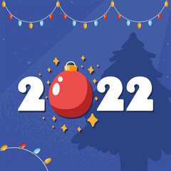 Sticker - 2022 year with ball