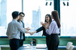 © visoot - Shaking hands,successful business people shakes hands with partner,Concept of signing an agreement.