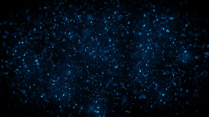 Poster - Abstract Glowing Glitter Sparkling Background/ 4k animation of an abstract wallpaper background of bursting blue particles sparkling with glimmer fx seamless looping