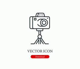 Poster - Camera vector icon. Editable stroke. Symbol in Line Art Style for Design, Presentation, Website or Apps Elements, Logo. Pixel vector graphics - Vector