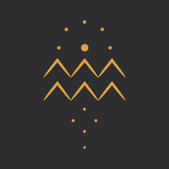 Wall Mural - signs of the zodiac symbols. magic signs in the form of tattoo dots. ideal for astrologer blog or ta